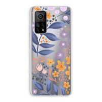 Flowers with blue leaves: Xiaomi Mi 10T 5G Transparant Hoesje