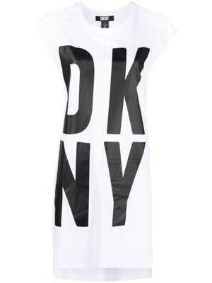 DKNY tunique sans manches à logo imprimé - Blanc