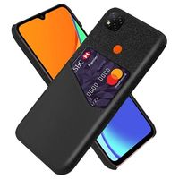 KSQ Xiaomi Redmi 9C, Redmi 9C NFC-hoes met kaartvak - zwart