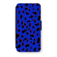 Blue Leopard: iPhone 7 Flip Hoesje