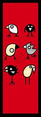 Kunstdruk Birdman Hans Lan - Happy together 35x100cm