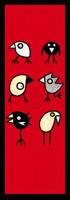 Kunstdruk Birdman Hans Lan - Happy together 35x100cm