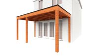 Trendhout Aanbouwveranda Modena 485x300 cm - model rechts- Plat dak- Hout- Trendhout