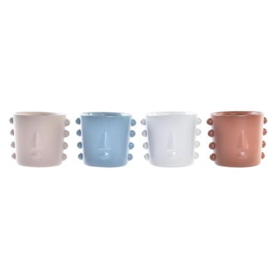 DKD Home Decor Gezicht Keramiek (15 x 13 x 12,5 cm) (4 Stuks)