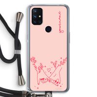 Best Friends: OnePlus Nord N10 5G Transparant Hoesje met koord Best Friends: OnePlus Nord N10 5G Transparant Hoesje met koord