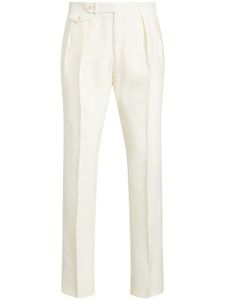 Polo Ralph Lauren pantalon en lin à plis - Blanc