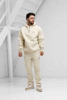 Malelions Striped Signature Half Zip Trainingspak Heren Beige - Maat XL - Kleur: Beige | Soccerfanshop
