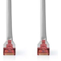 CAT6-kabel | RJ45 Male | RJ45 Male | SF/UTP | 5.00 m | Rond | PVC | Grijs | Label - thumbnail
