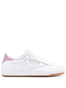 Reebok logo low-top sneakers - WHITE