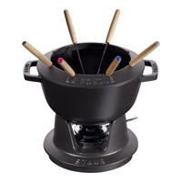 Staub Fondueset Zwart - ø 20 cm / 2.36 liter