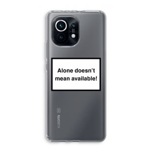 Alone: Xiaomi Mi 11 Transparant Hoesje
