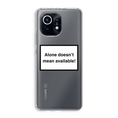 Alone: Xiaomi Mi 11 Transparant Hoesje
