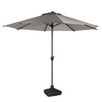 Hesperide Tuin parasol Sierra - D300 cm - taupe - kantelbaar - incl parasolvoet