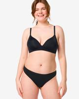 HEMA Dames Strings Stretch Katoen - 2 Stuks Zwart (zwart)