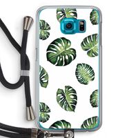 Tropische bladeren: Samsung Galaxy S6 Transparant Hoesje met koord