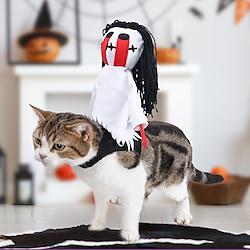 Honden Katten Halloween outfits Hondenkostuum Spook Eng kostuum Ridderstijl Zacht Halloween Carnaval Feest Hond puppy kleding outfits Lightinthebox