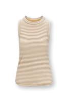 Pip Studio Trinity Top Mouwloos Little Sumo Stripe Zand XXL