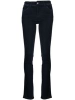 Emporio Armani pantalon slim à taille haute - Bleu