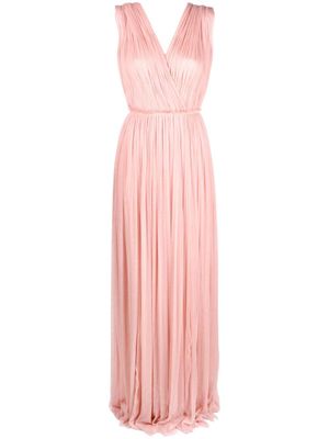 PNK robe en soie à design plissé - Rose