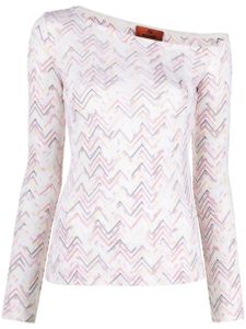 Missoni pull à motif de chevrons - Blanc