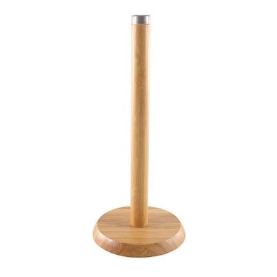 Bamboe houten keukenrolhouder rond 14 x 32 cm