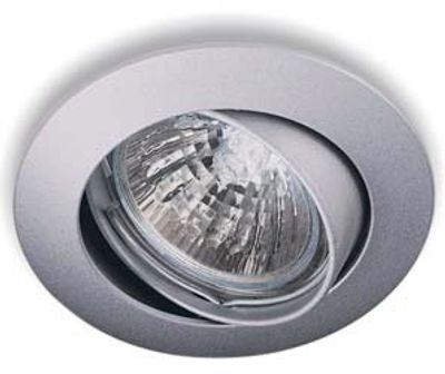 Oscaluz 230V halogeen inbouwspot kantelbaar, chroom/geschuurd