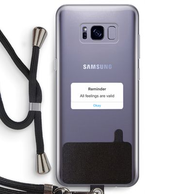Reminder: Samsung Galaxy S8 Transparant Hoesje met koord