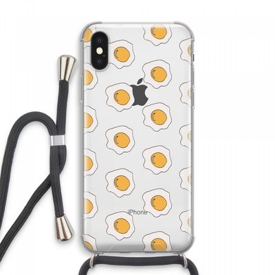 Bacon to my eggs #1: iPhone XS Max Transparant Hoesje met koord