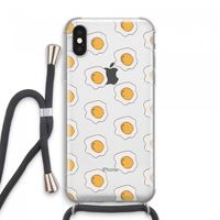 Bacon to my eggs #1: iPhone XS Max Transparant Hoesje met koord