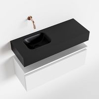 Toiletmeubel Mondiaz Andor | 80 cm | Meubelkleur Talc | Lex vrijhangend wastafel Urban Links | Zonder kraangat Toiletmeubel Mondiaz Andor | 80 cm | Meubelkleur Talc | Lex vrijhangend wastafel Urban Links | Zonder kraangat
