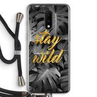Stay wild: OnePlus 7 Transparant Hoesje met koord
