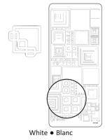 Vaessen Creative • sticker 10x23cm 10pcs wit cd retro vierkant