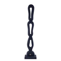 Rhyce Zwart Mangohout Standbeeld Open Figuur L
