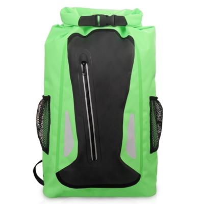 Outdoor waterdichte droge dubbele schouderband tas droge zak PVC vat tas capaciteit: 25L (groen)