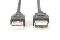 Digitus USB-kabel USB 2.0 USB-A stekker, USB-A bus 1.80 m Zwart AK-300202-018-S - thumbnail