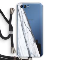 Gestreepte marmer: Honor 10 Transparant Hoesje met koord