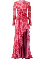 Giambattista Valli floral-print silk-georgette gown - Rose - thumbnail