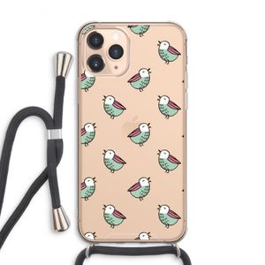 Vogeltjes: iPhone 11 Pro Max Transparant Hoesje met koord