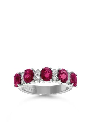 LEO PIZZO bague Eternity en or blanc 18ct ornée de diamants - Argent