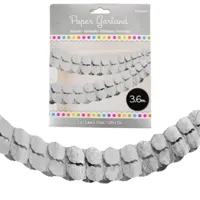 Amscan Feest slinger papier zilverkleurig 360 cm | 36 stuks