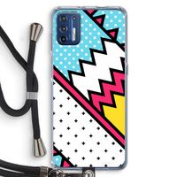 Pop Art #2: Motorola Moto G9 Plus Transparant Hoesje met koord