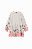 Jurk met vlinders en bloemen - BLACK - 13/14