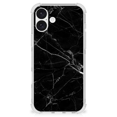 iPhone 16 Plus Anti-Shock Hoesje Marmer Zwart - Origineel Cadeau Vader iPhone 16 Plus Anti-Shock Hoesje Marmer Zwart - Origineel Cadeau Vader