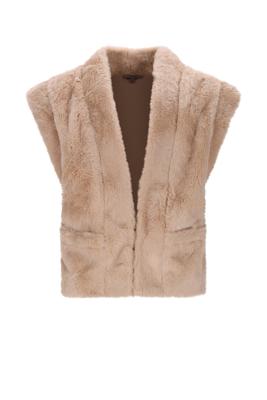 NoNo winter gilet meisjes - zand - Kila - fur