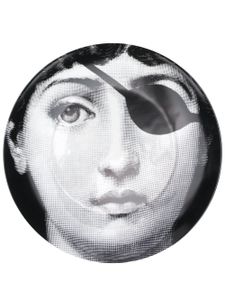 Fornasetti assiette murale Lina Cavalieri à imprimé graphique - Noir