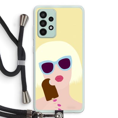 Ice cream: Samsung Galaxy A52s 5G Transparant Hoesje met koord