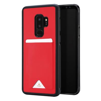 Samsung Galaxy S9 Plus | TPU Hoesje | Rood met Pashouder