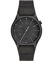 Horlogeband Fossil FS5511 Onderliggend Leder Zwart 22mm
