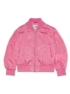 MM6 Maison Margiela Kids veste bomber à fini brossé - Rose