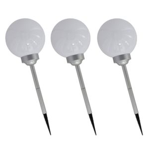 Set van 8x stuks solar tuinlampen/prikspots bol op zonne-energie 56 cm